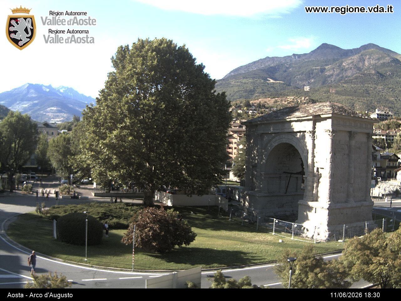 Archived image Webcam Aosta, Piazza Arco d'Augusto