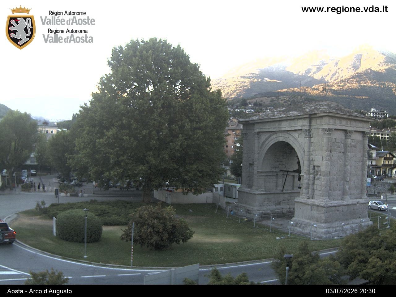 Archived image Webcam Aosta, Piazza Arco d'Augusto
