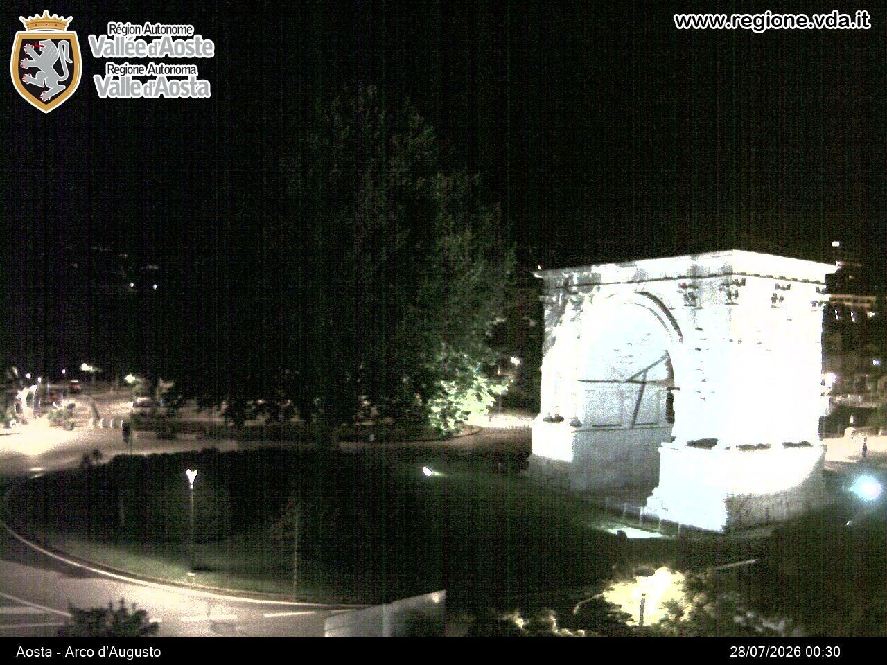 Archived image Webcam Aosta, Piazza Arco d'Augusto