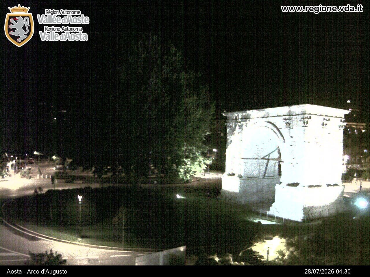 Archiv Foto Webcam Piazza Arco d'Augusto, Aosta