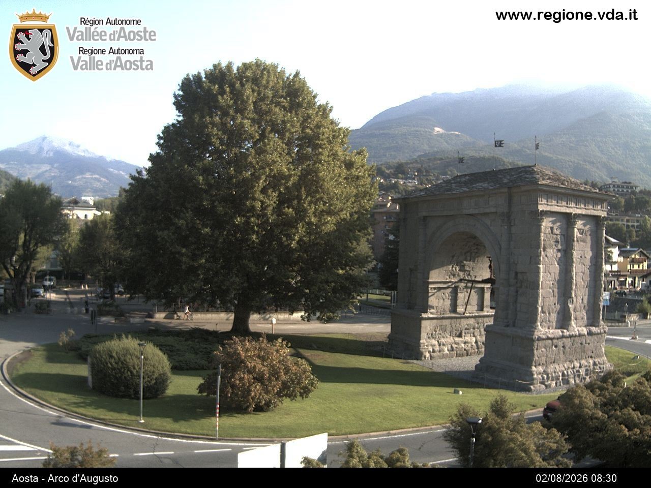 Archiv Foto Webcam Piazza Arco d'Augusto, Aosta