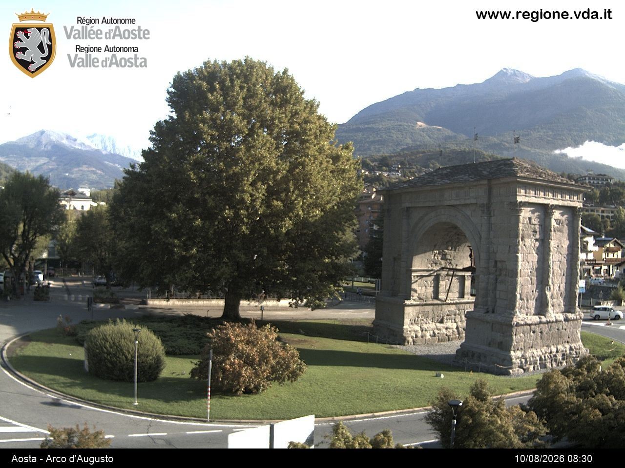 Archived image Webcam Aosta, Piazza Arco d'Augusto