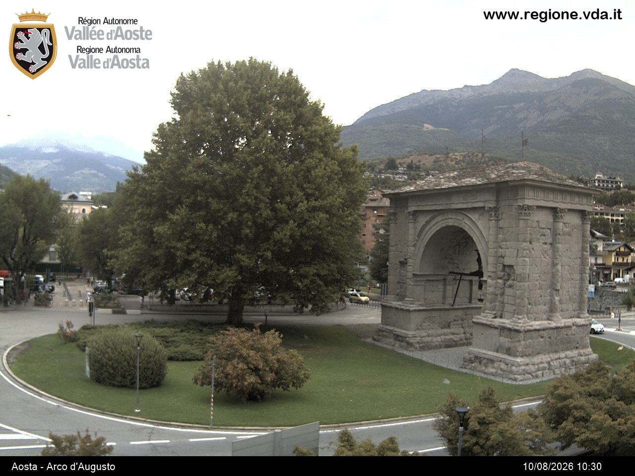 Archived image Webcam Aosta, Piazza Arco d'Augusto