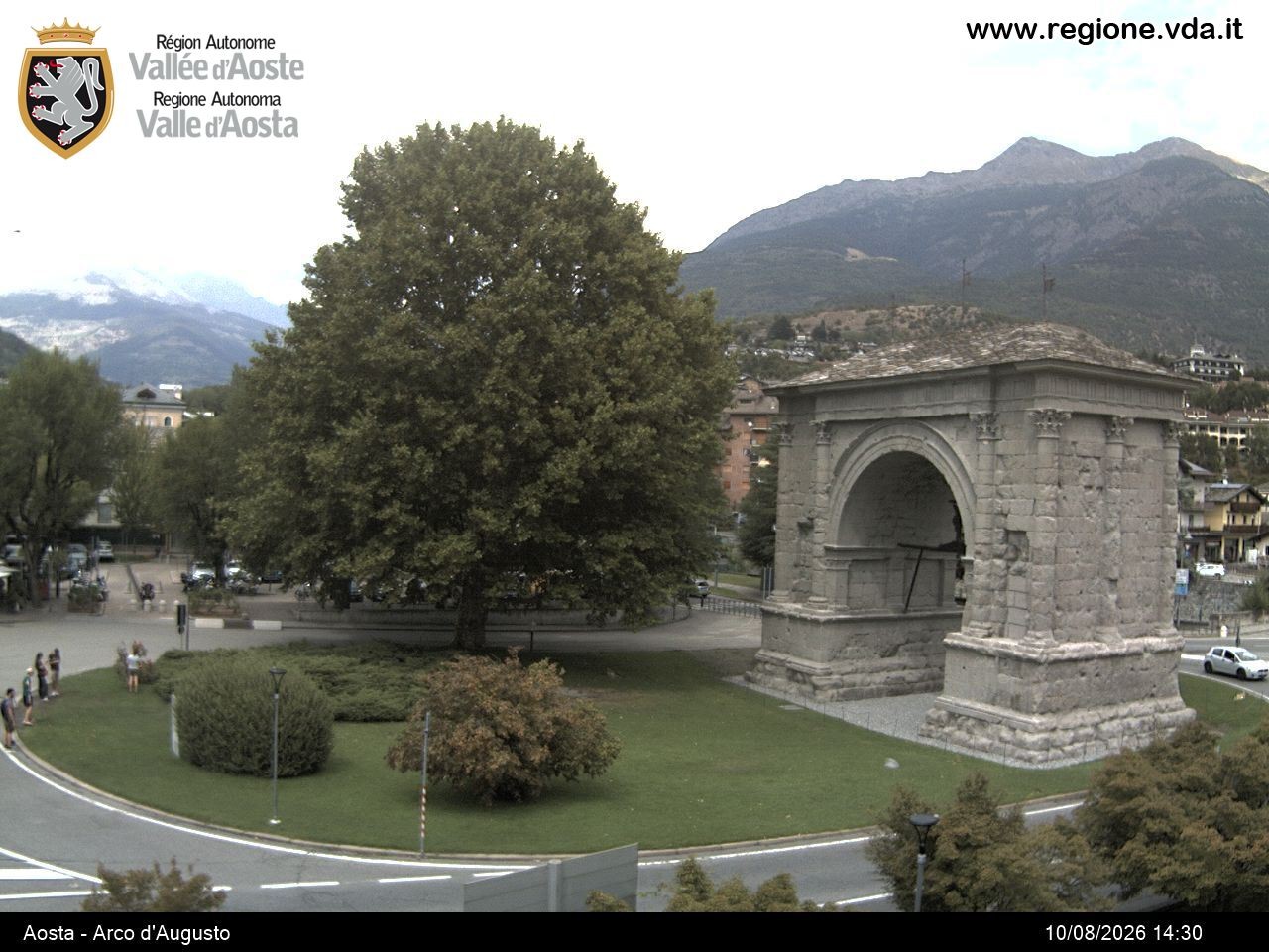 Archived image Webcam Aosta, Piazza Arco d'Augusto