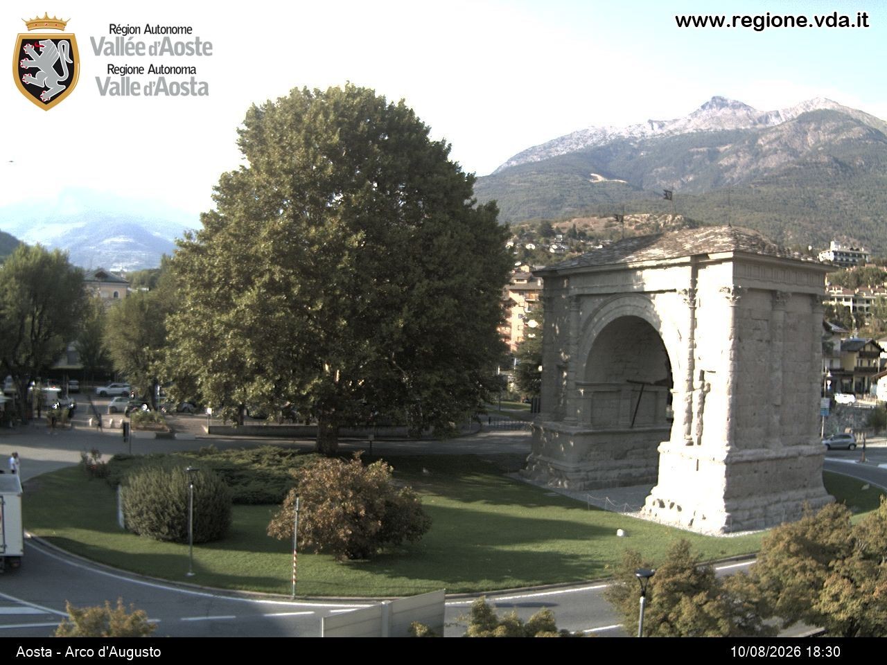 Archived image Webcam Aosta, Piazza Arco d'Augusto