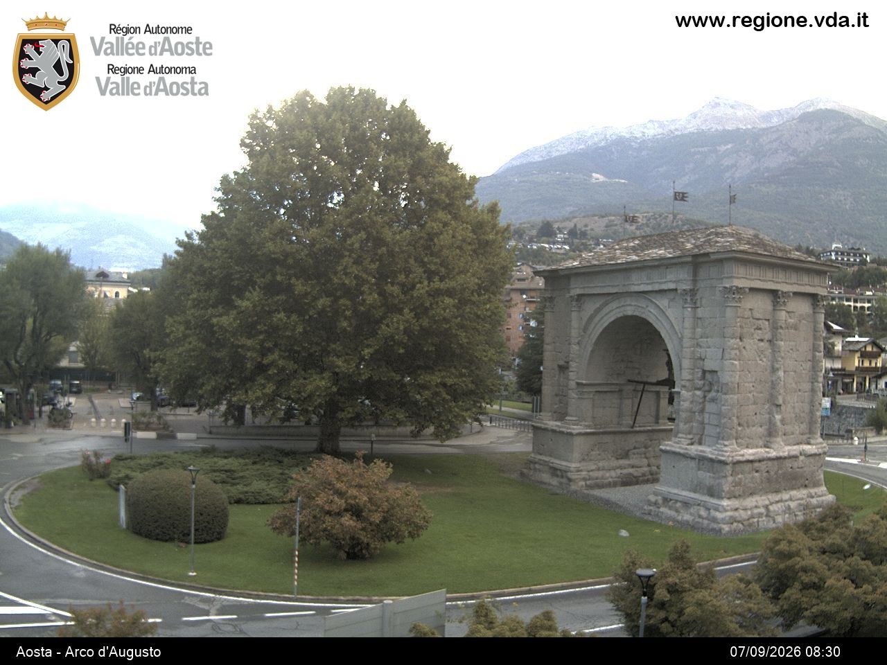 Archiv Foto Webcam Piazza Arco d'Augusto, Aosta