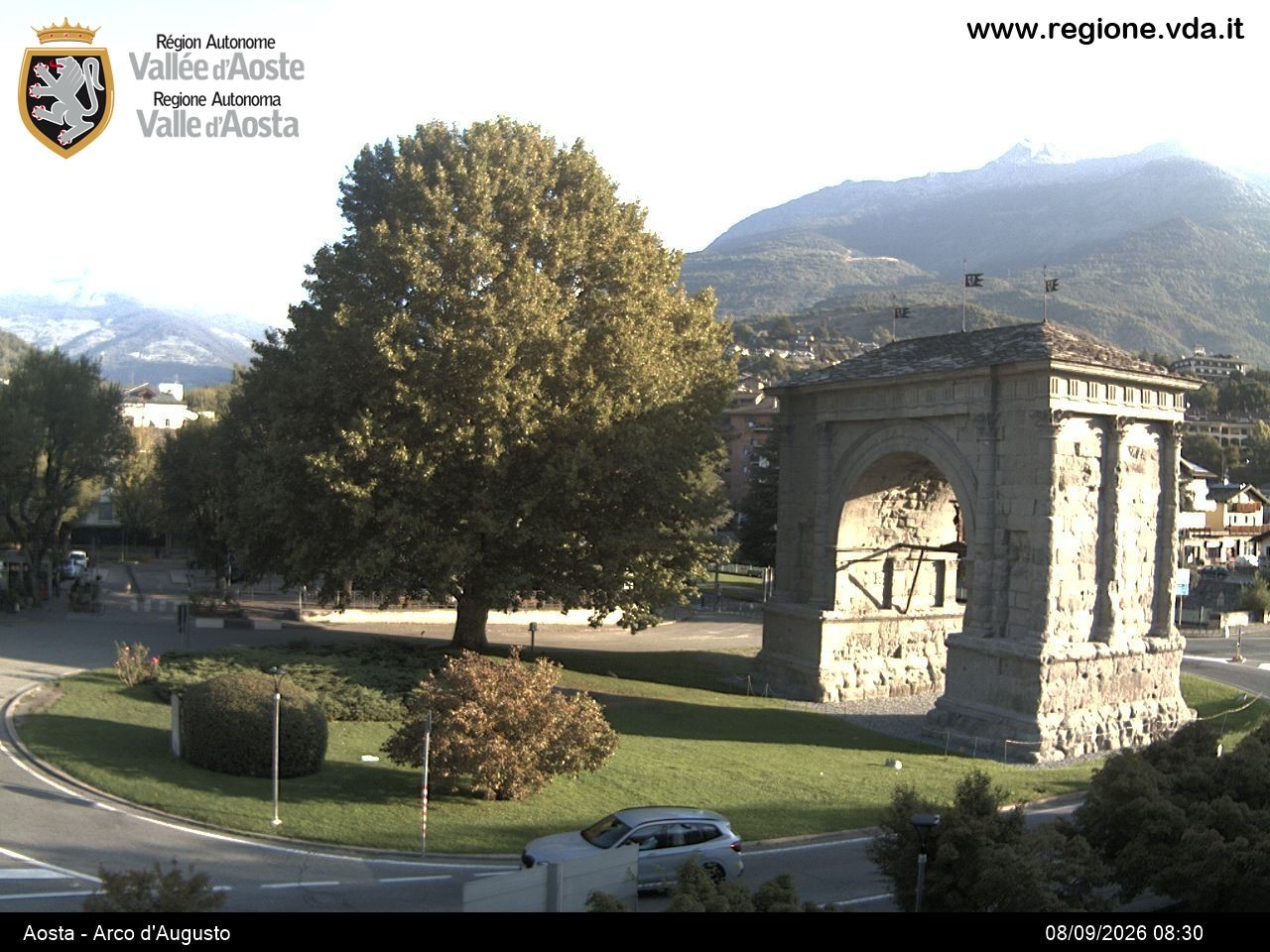 Archiv Foto Webcam Piazza Arco d'Augusto, Aosta
