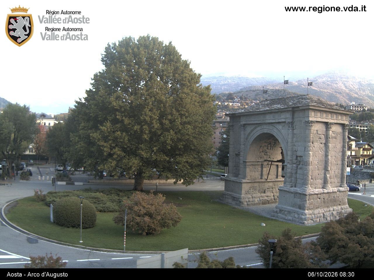 Archiv Foto Webcam Piazza Arco d'Augusto, Aosta