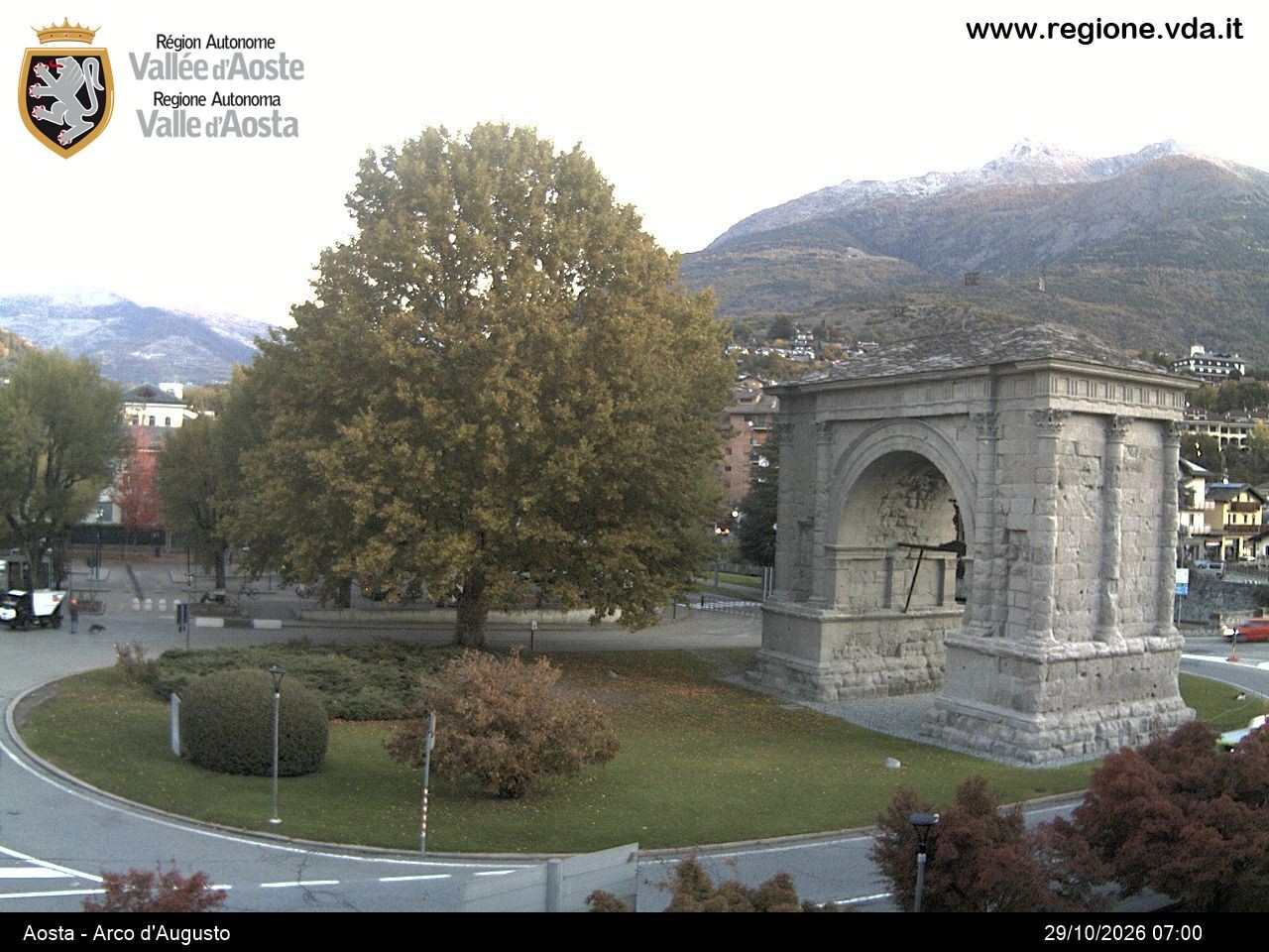 Archived image Webcam Aosta, Piazza Arco d'Augusto