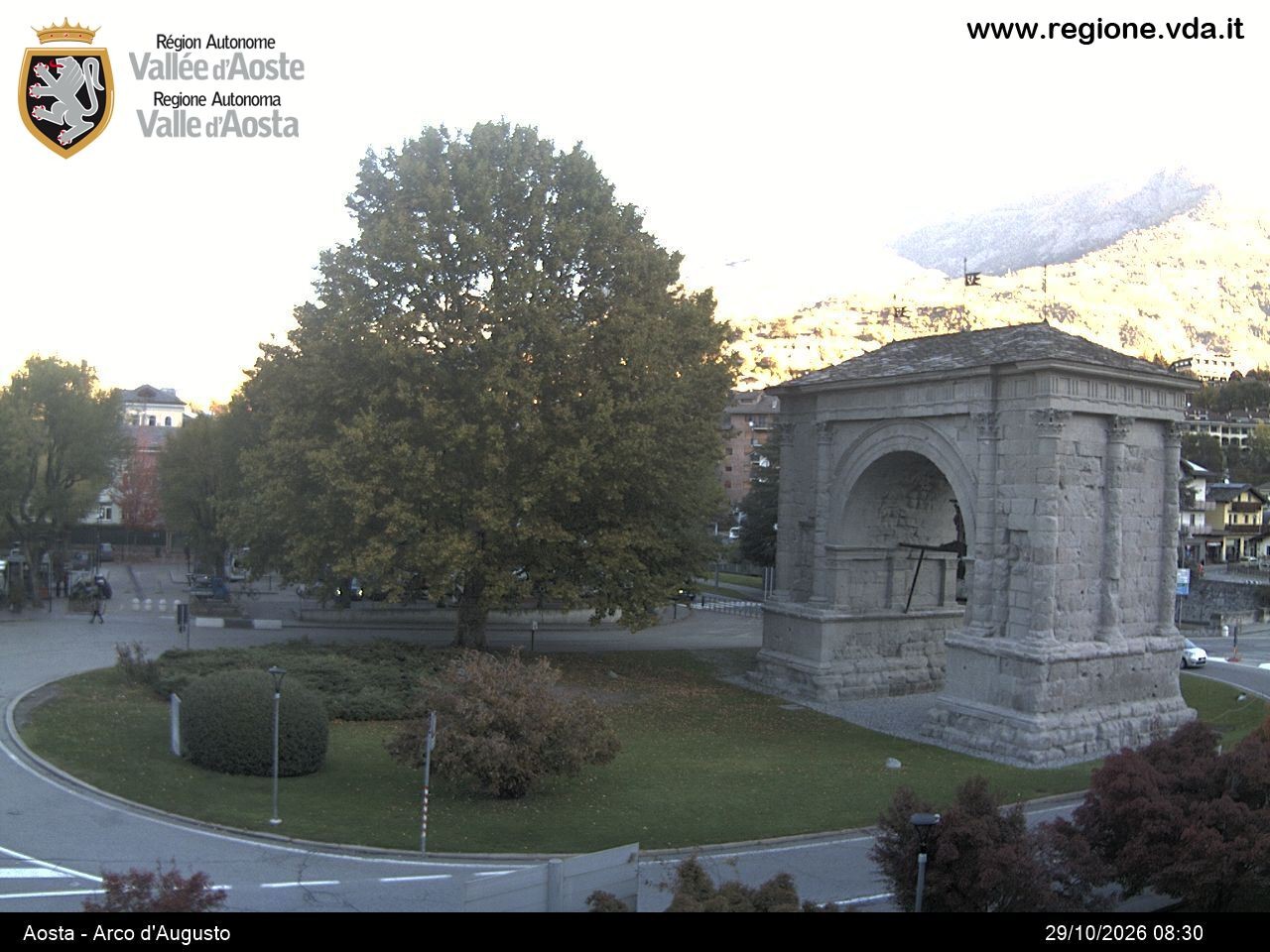 Archived image Webcam Aosta, Piazza Arco d'Augusto