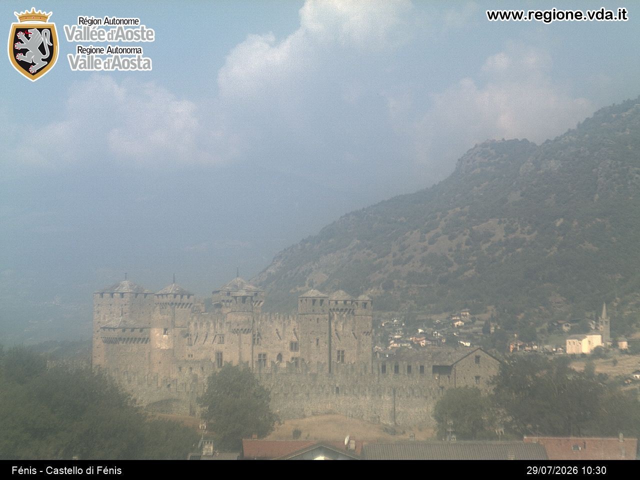 Archiv Foto Webcam Aostatal, Schloss Fenis