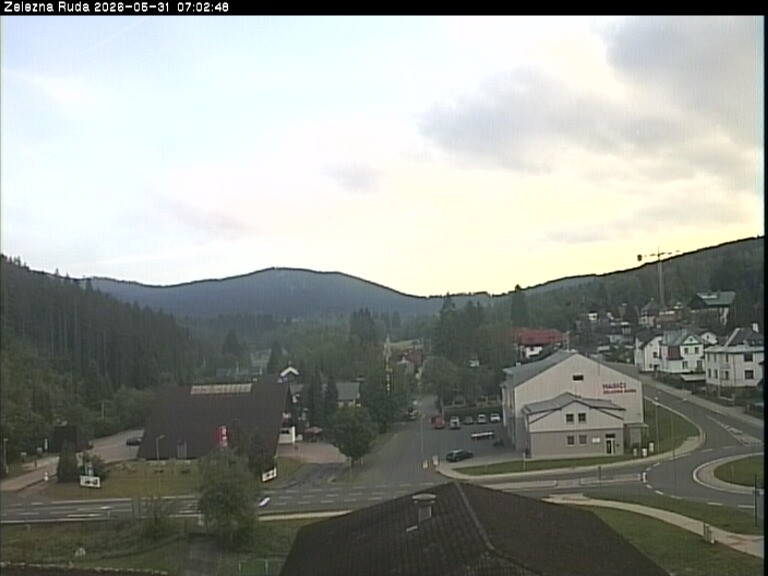Archiv Foto Webcam Zelezna Ruda: Im Ort