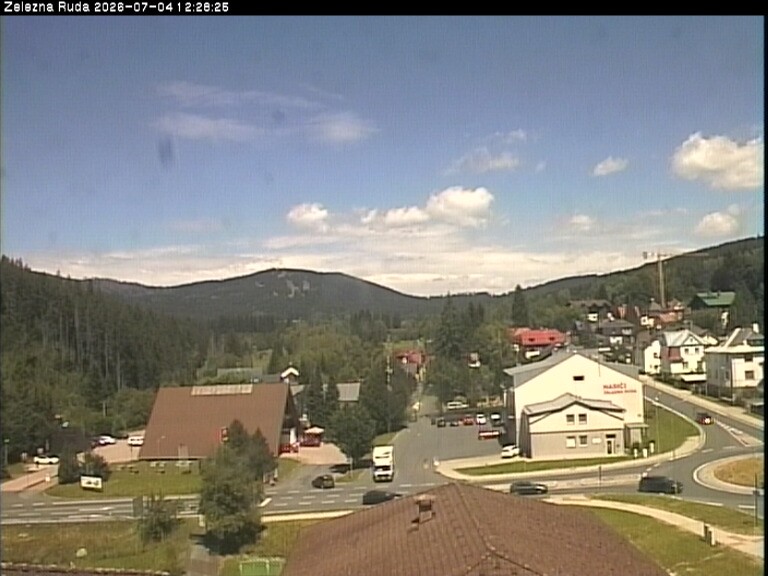 Archiv Foto Webcam Zelezna Ruda: Im Ort