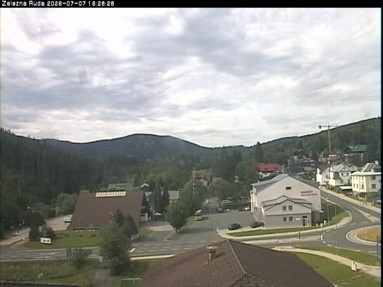 Archiv Foto Webcam Zelezna Ruda: Im Ort