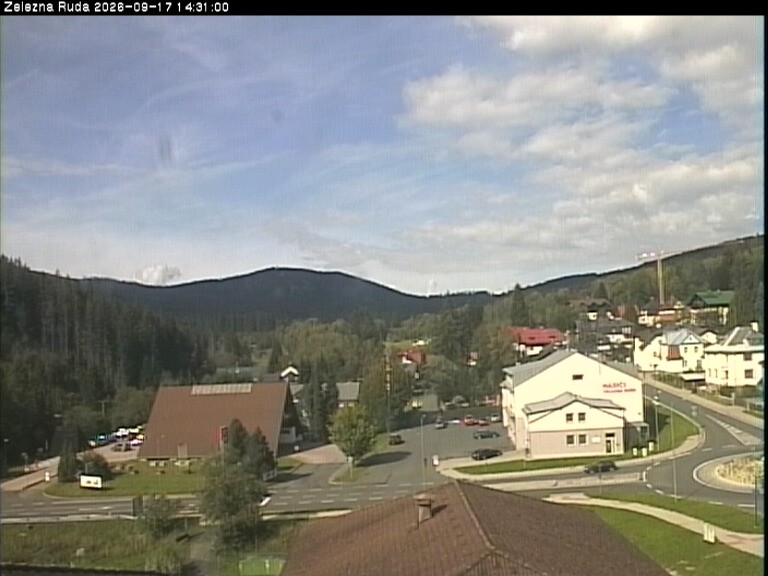 Archiv Foto Webcam Zelezna Ruda: Im Ort