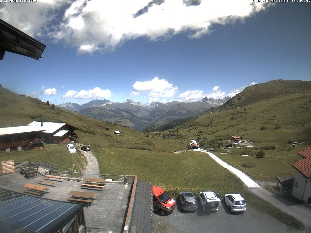 Archived image Webcam Arflina: View towards the valley