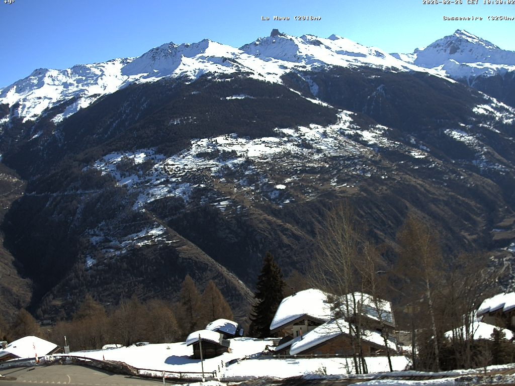 Archived image Webcam Thyon: Base of Les Masses