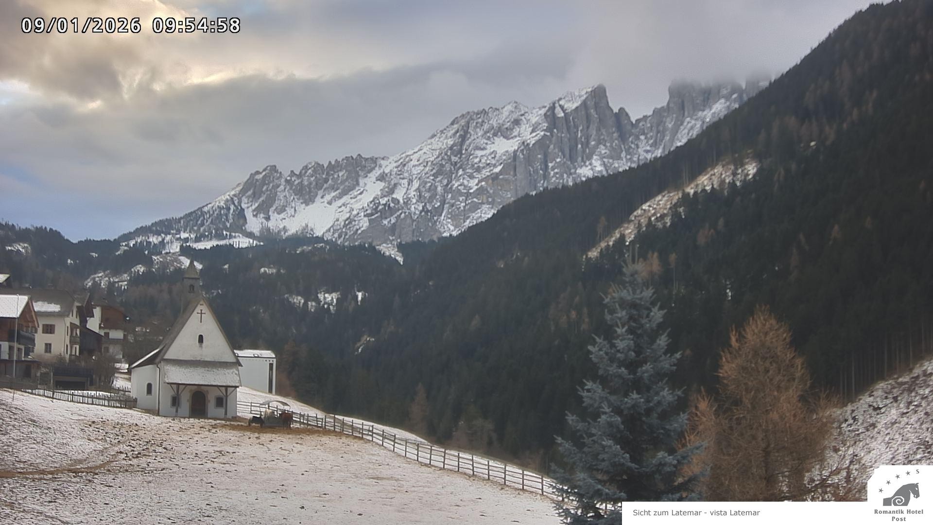 Archived image Webcam Welschnofen: Hotel Post