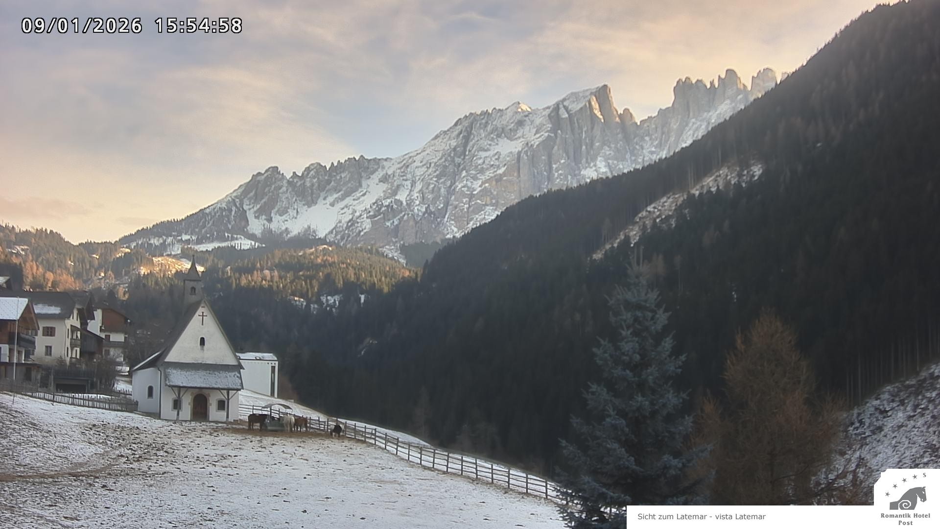 Archived image Webcam Welschnofen: Hotel Post