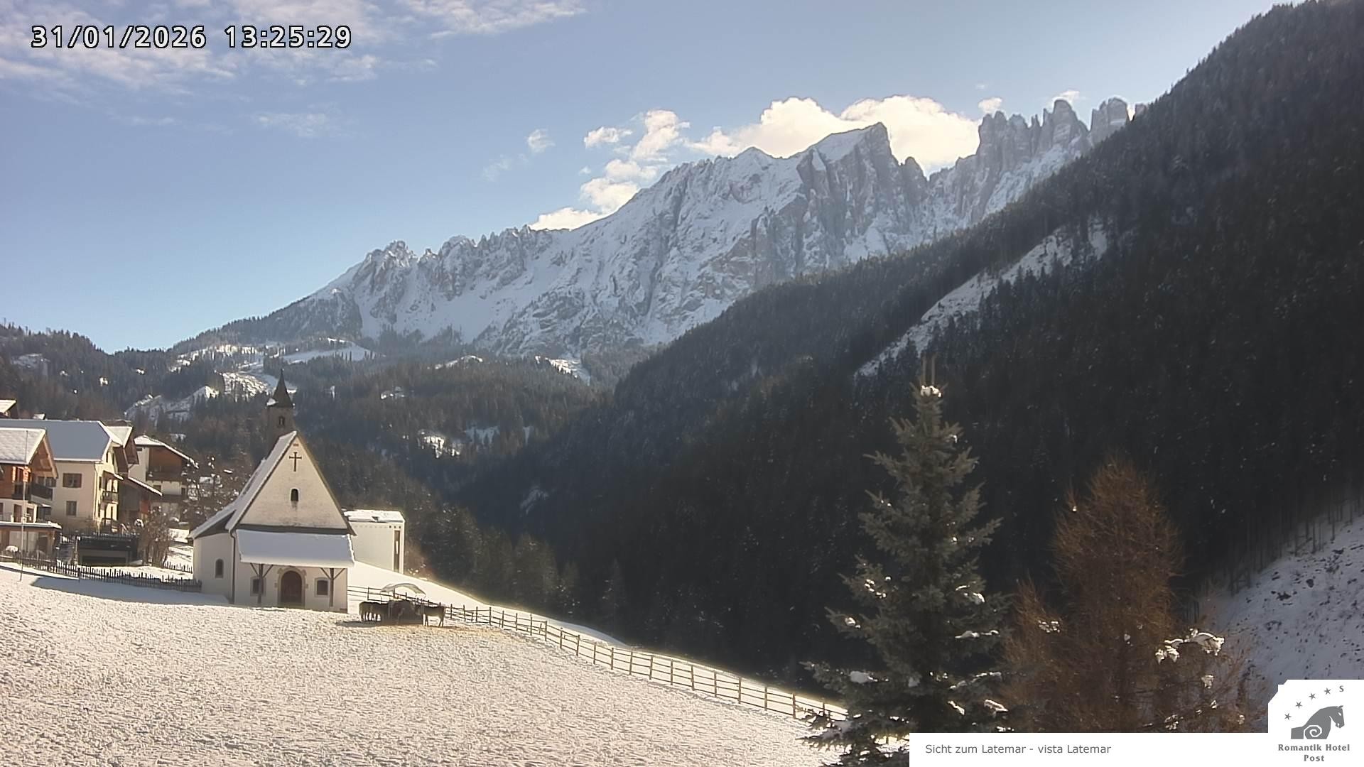 Archived image Webcam Welschnofen: Hotel Post