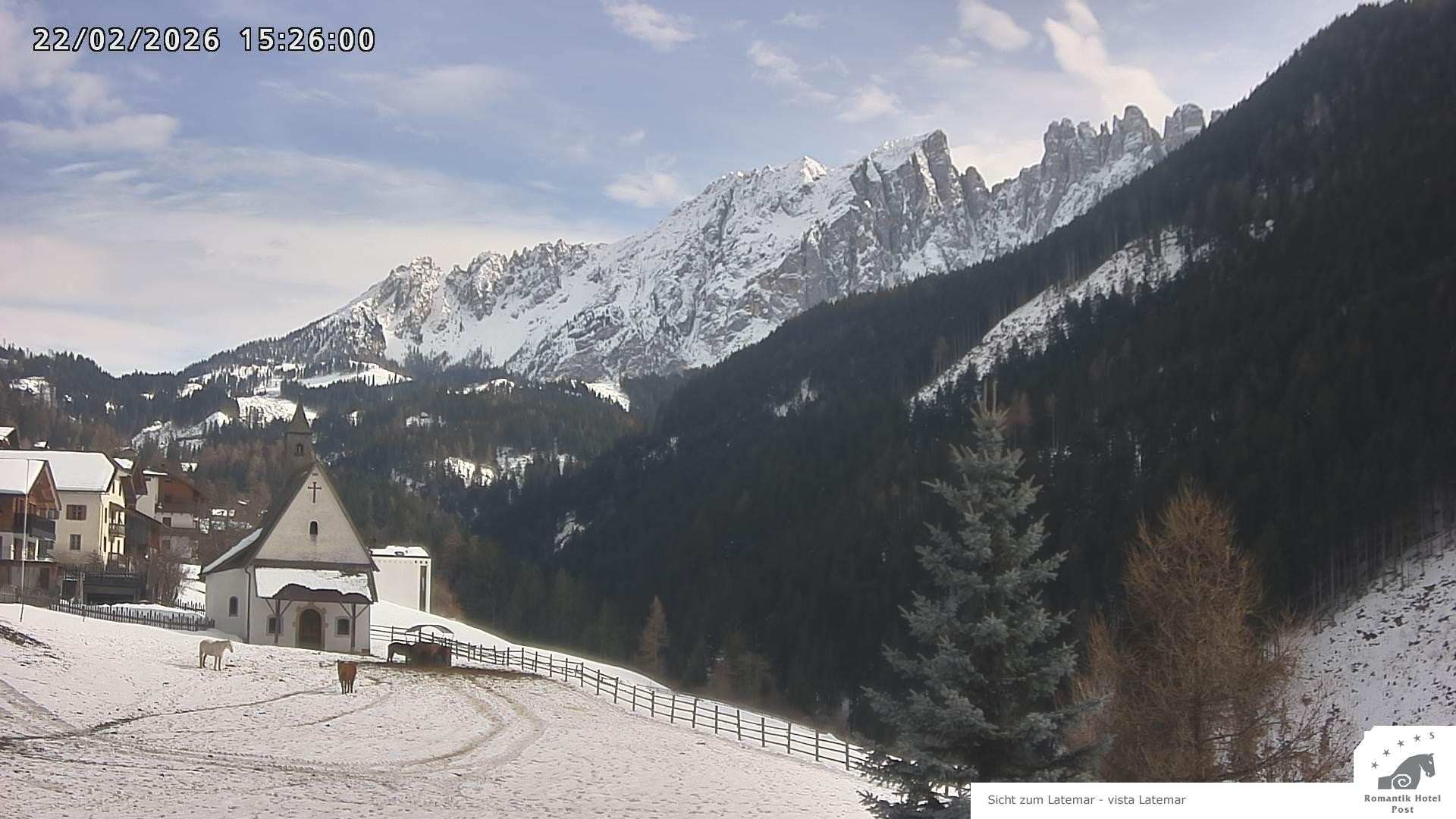 Archived image Webcam Welschnofen: Hotel Post