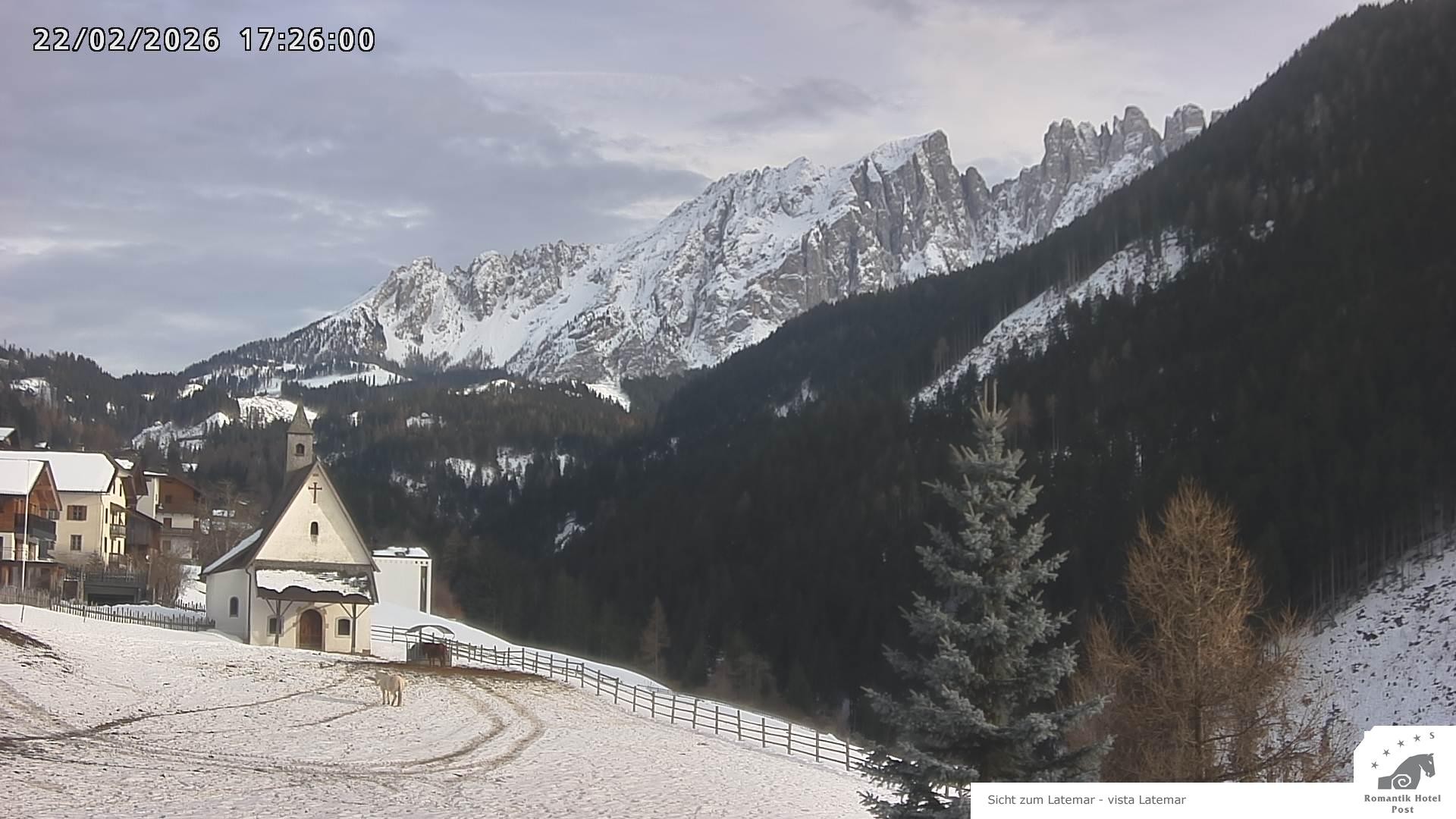 Archived image Webcam Welschnofen: Hotel Post