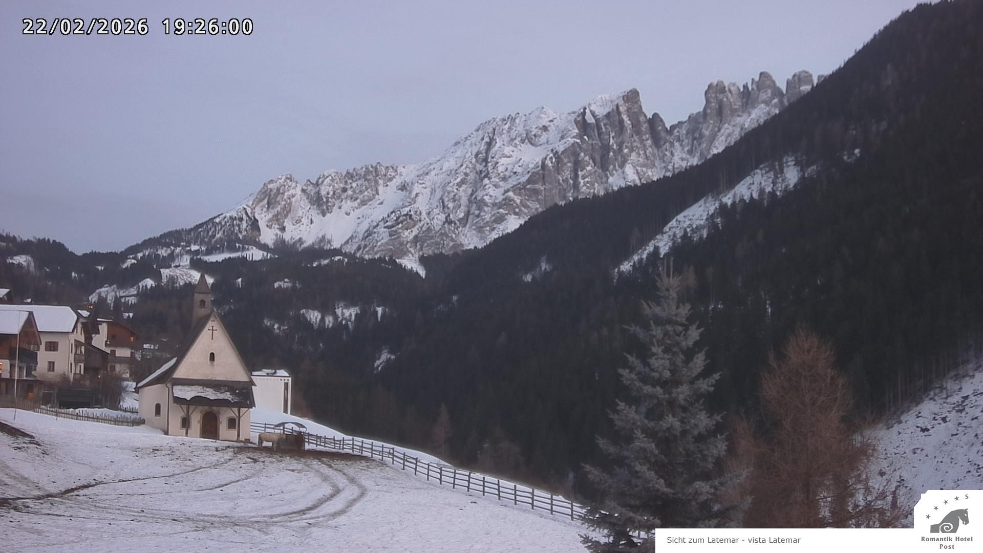 Archived image Webcam Welschnofen: Hotel Post