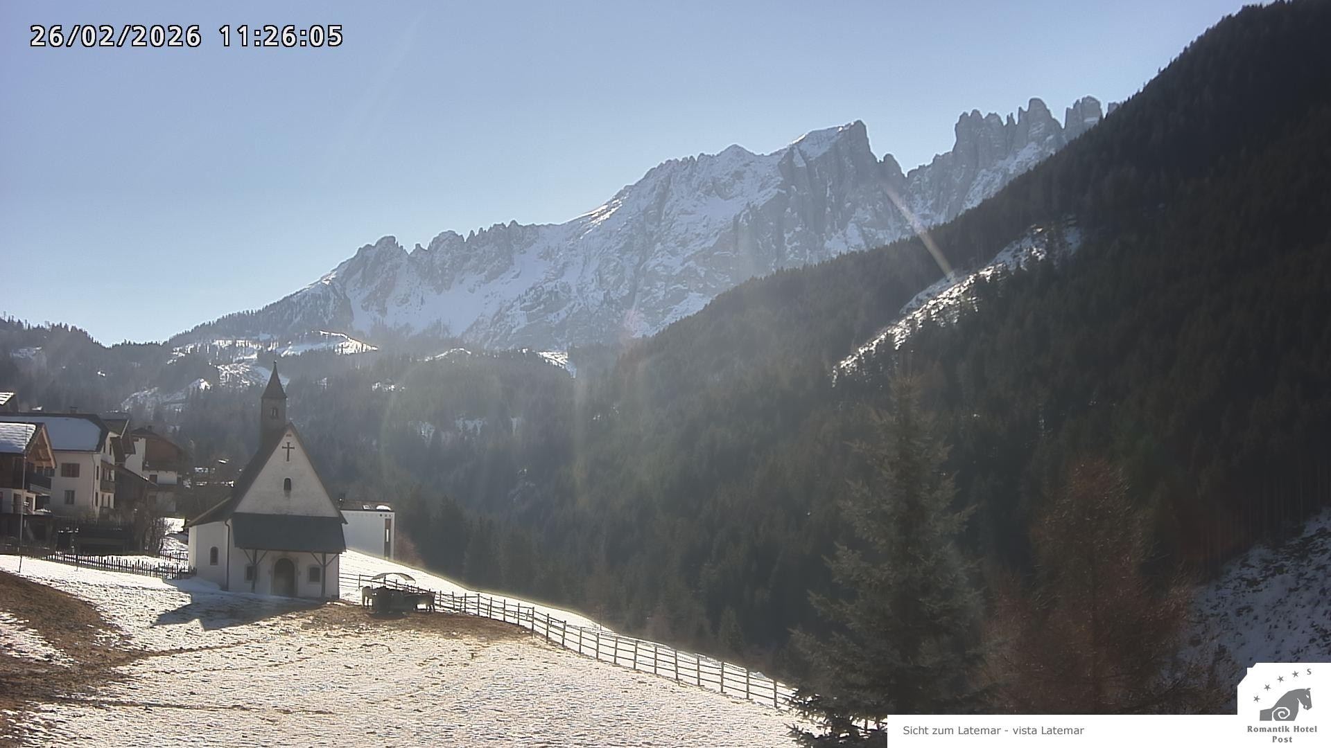 Archived image Webcam Welschnofen: Hotel Post