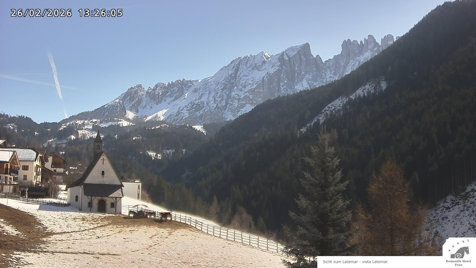 Archived image Webcam Welschnofen: Hotel Post