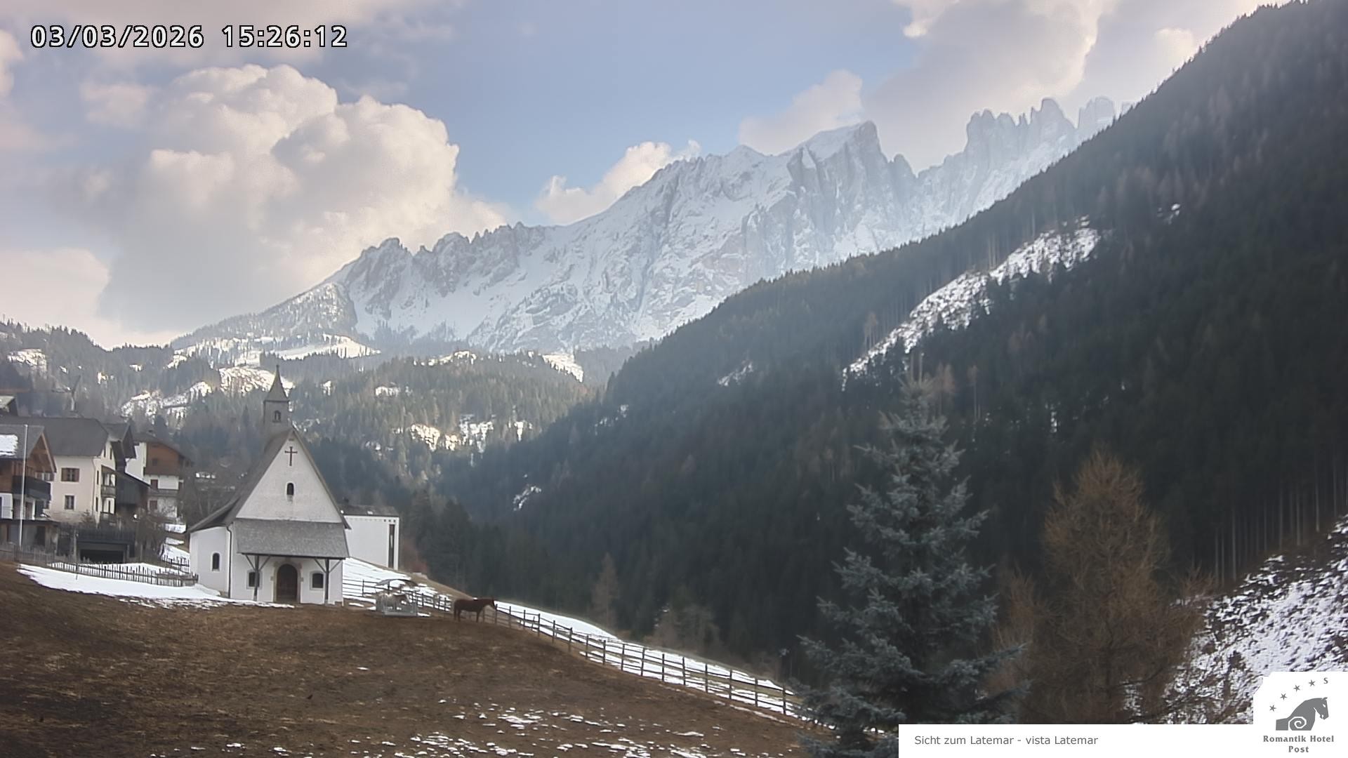 Archived image Webcam Welschnofen: Hotel Post