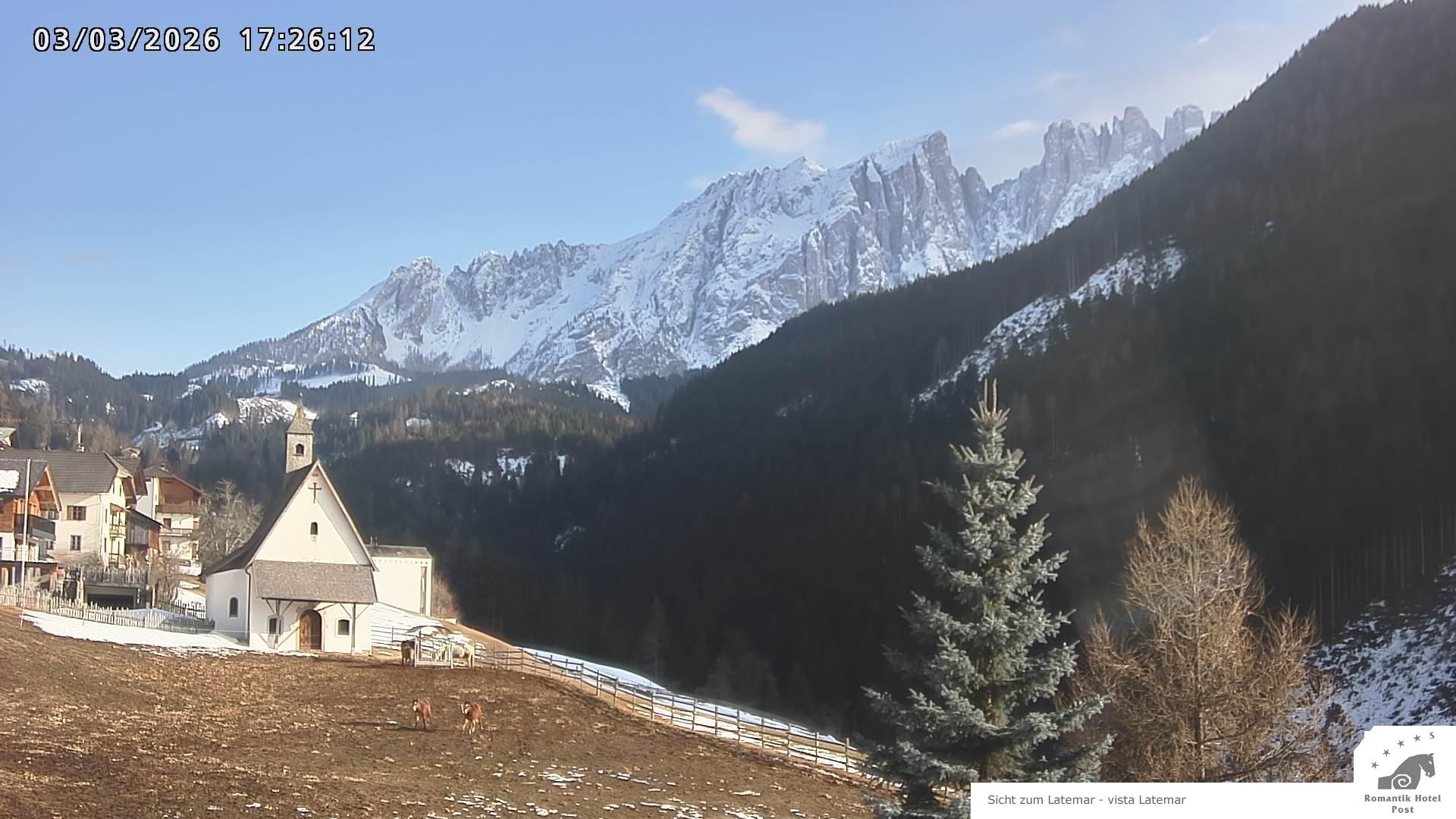 Archived image Webcam Welschnofen: Hotel Post