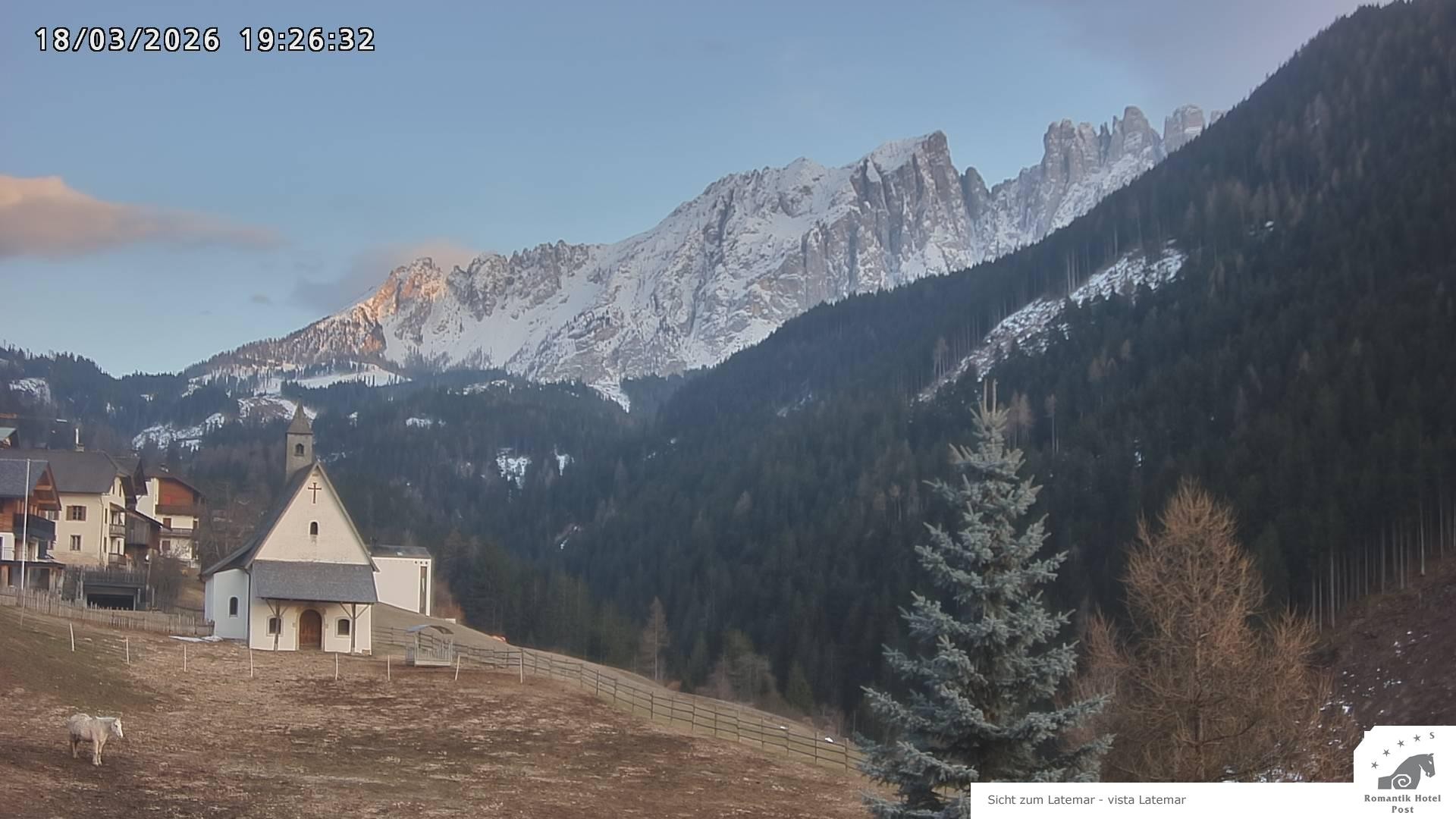 Archived image Webcam Welschnofen: Hotel Post