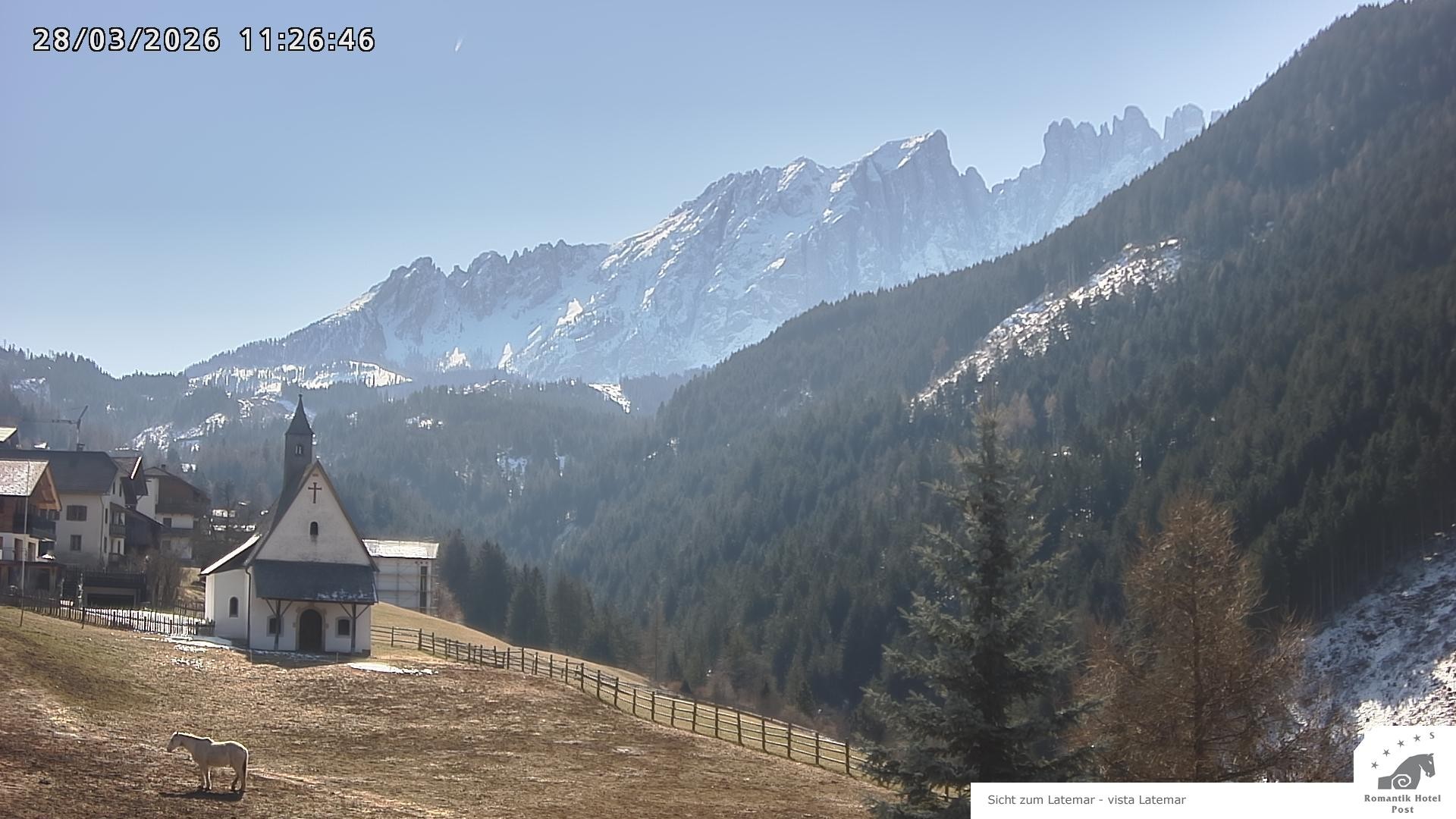 Archived image Webcam Welschnofen: Hotel Post