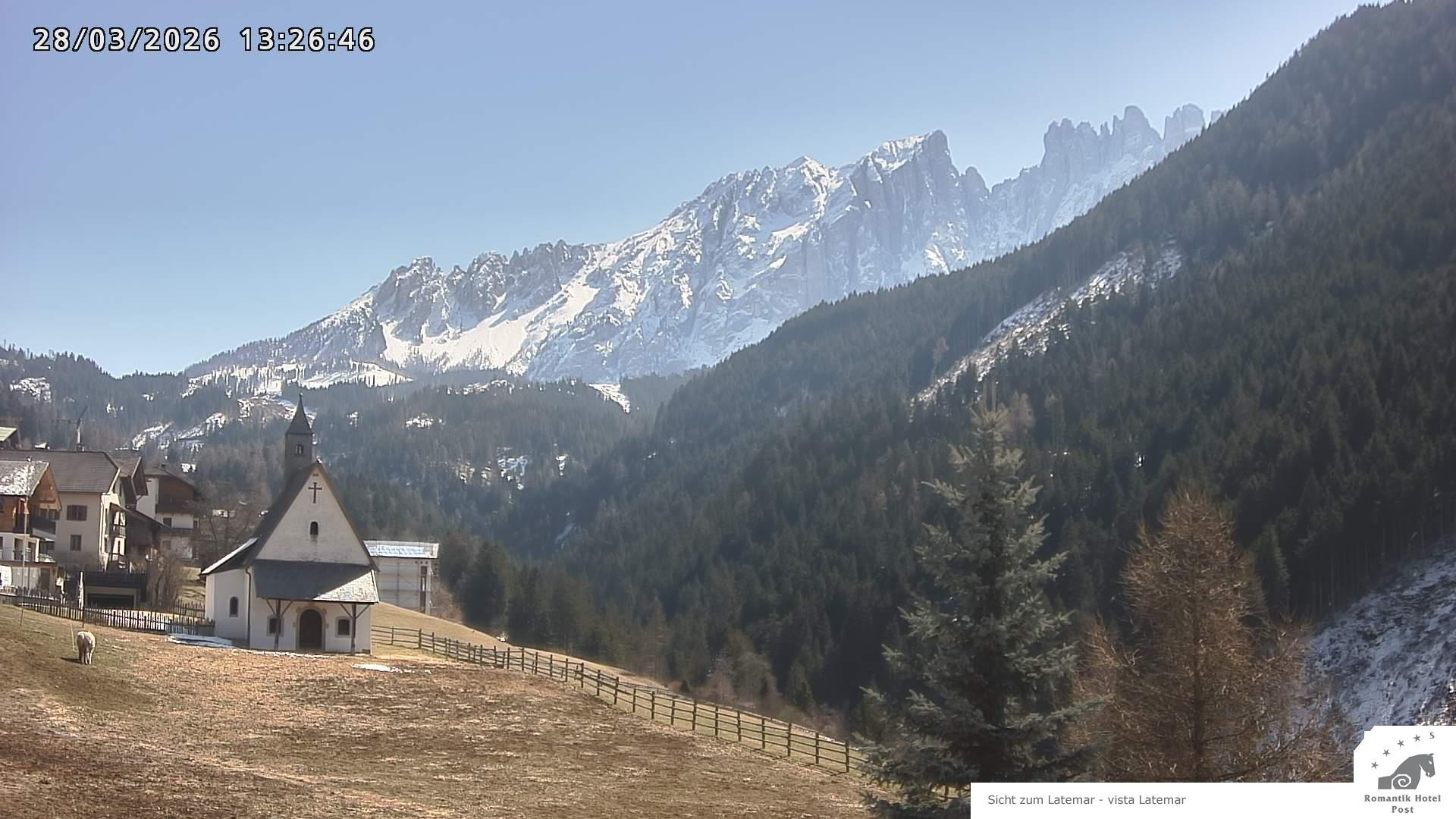 Archived image Webcam Welschnofen: Hotel Post