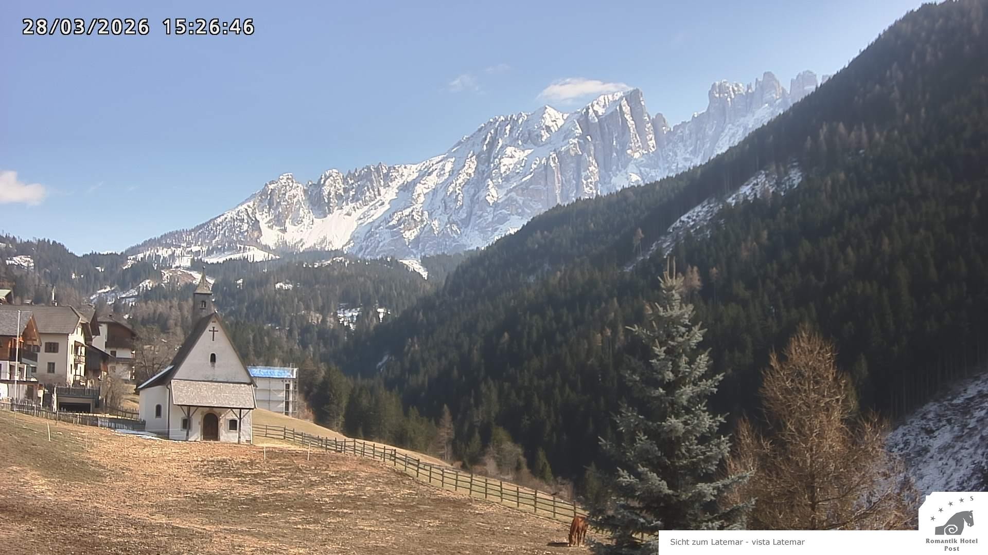 Archived image Webcam Welschnofen: Hotel Post