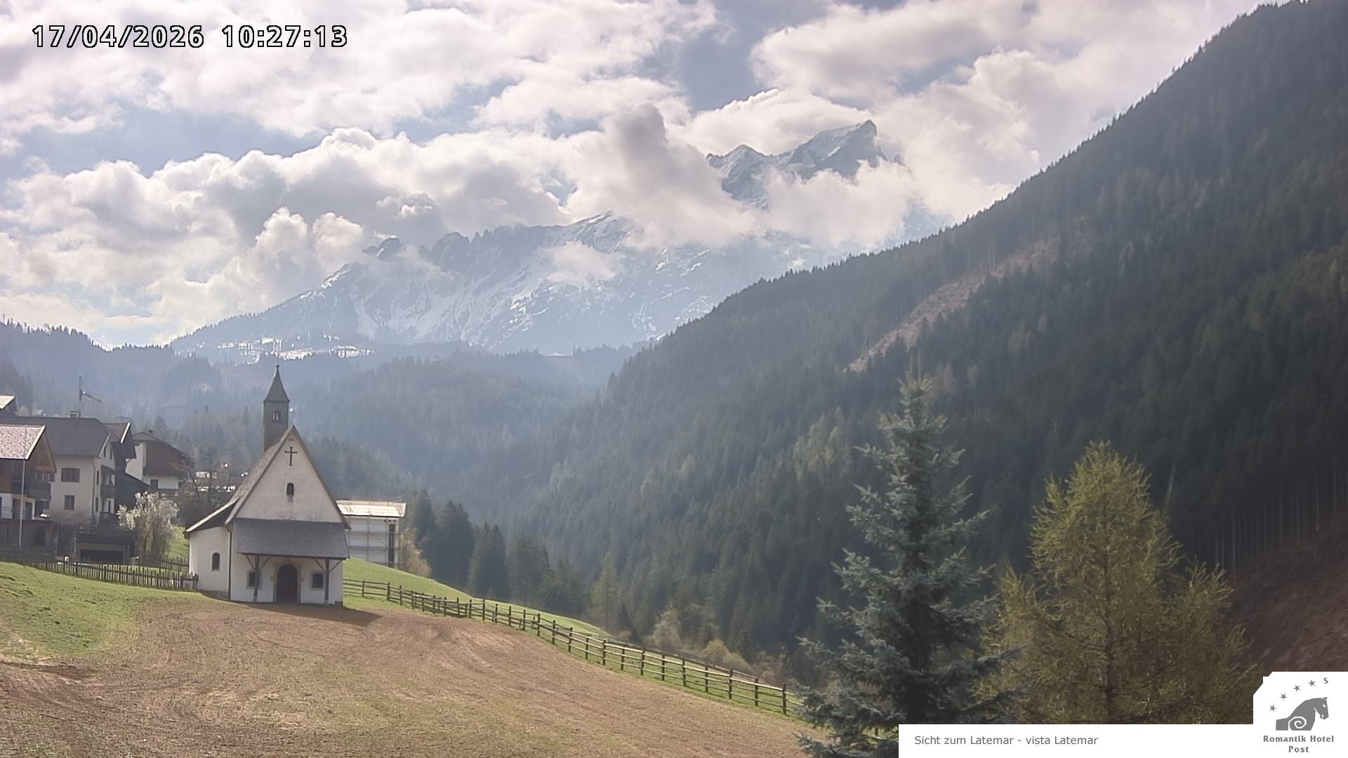 Archived image Webcam Welschnofen: Hotel Post