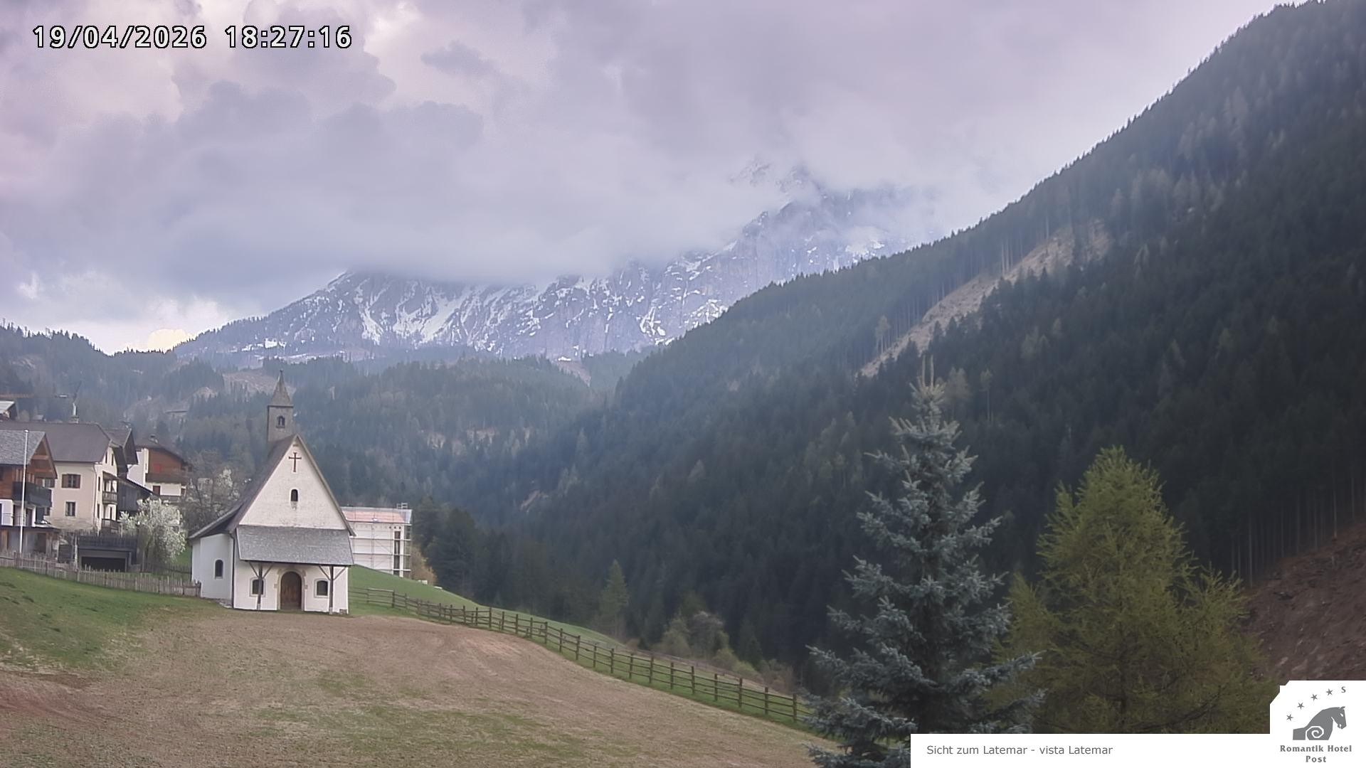 Archived image Webcam Welschnofen: Hotel Post