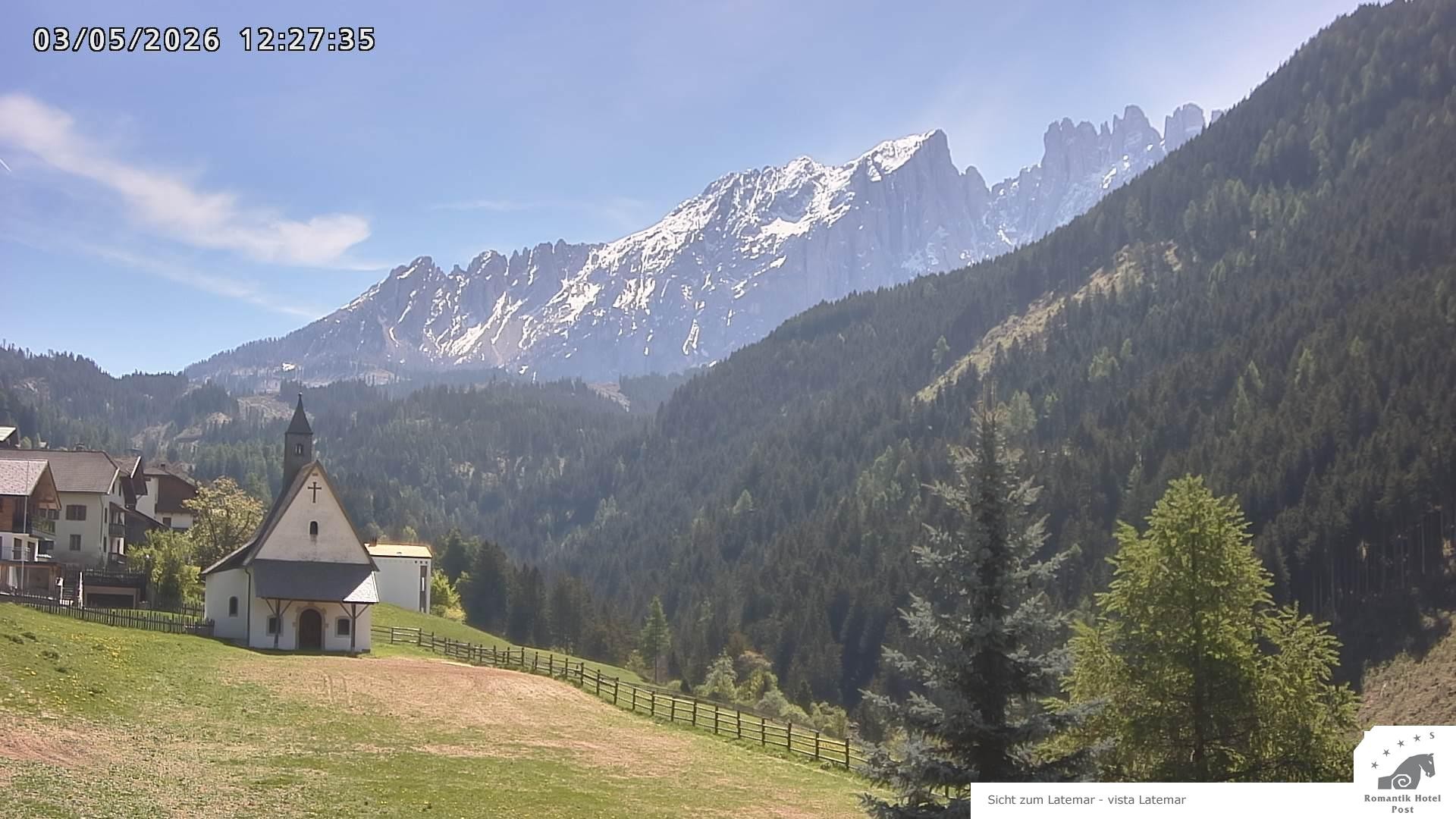 Archived image Webcam Welschnofen: Hotel Post
