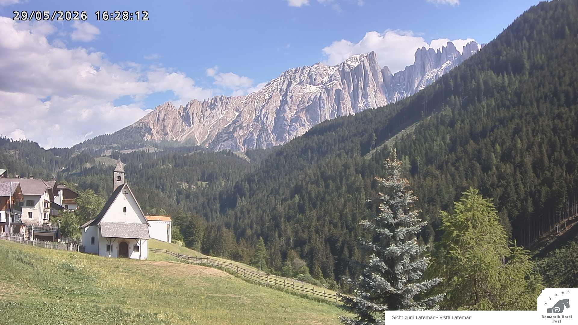 Archived image Webcam Welschnofen: Hotel Post