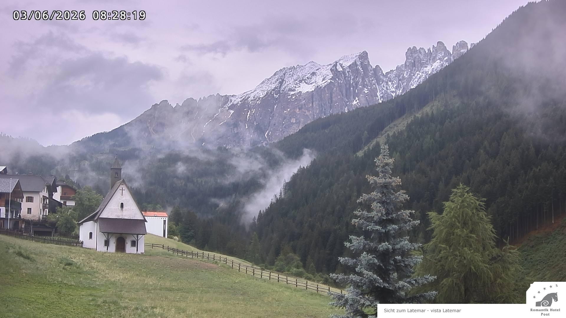 Archived image Webcam Welschnofen: Hotel Post