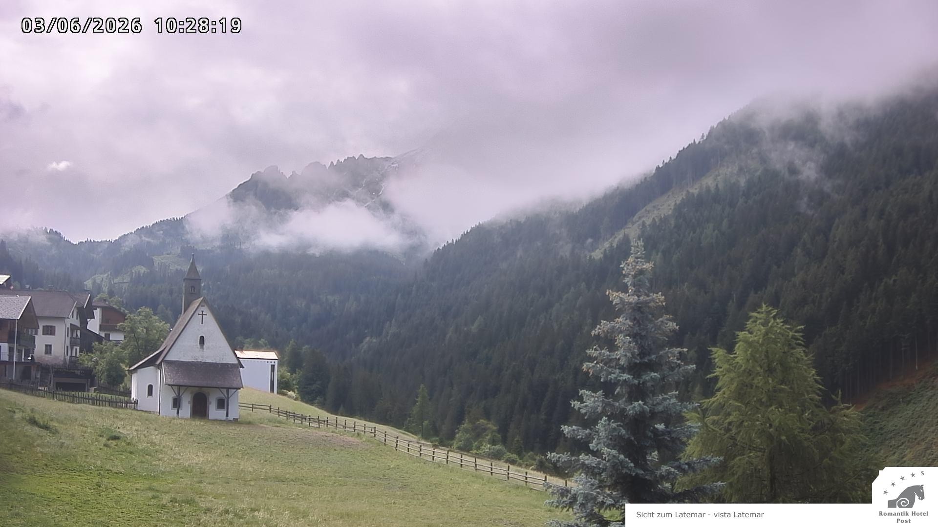 Archived image Webcam Welschnofen: Hotel Post