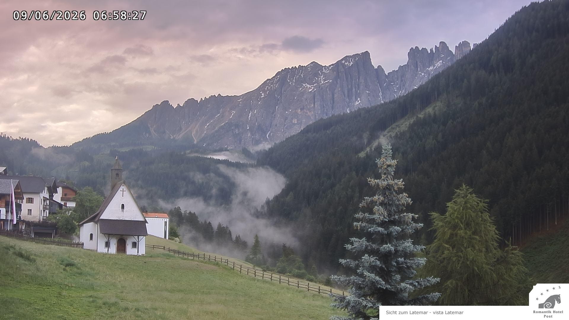 Archiv Foto Webcam Welschnofen: Romantik Hotel Post