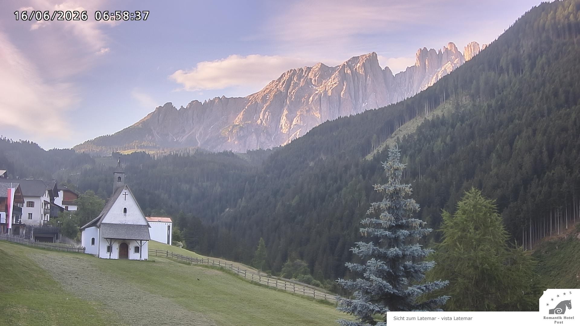 Archived image Webcam Welschnofen: Hotel Post