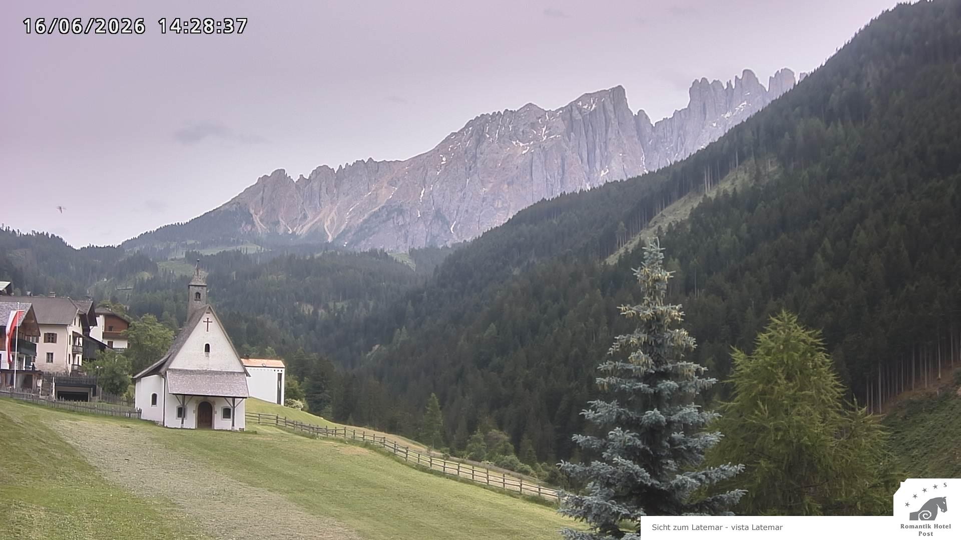 Archived image Webcam Welschnofen: Hotel Post