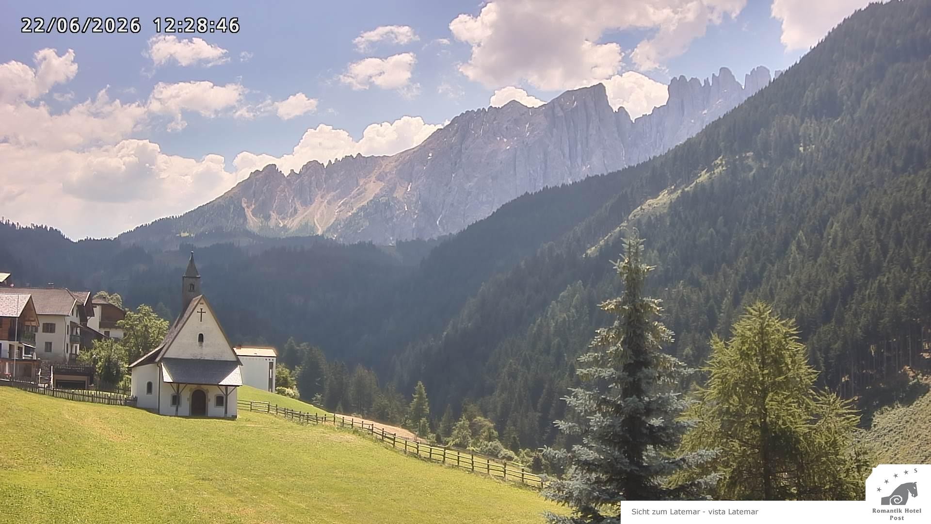 Archived image Webcam Welschnofen: Hotel Post