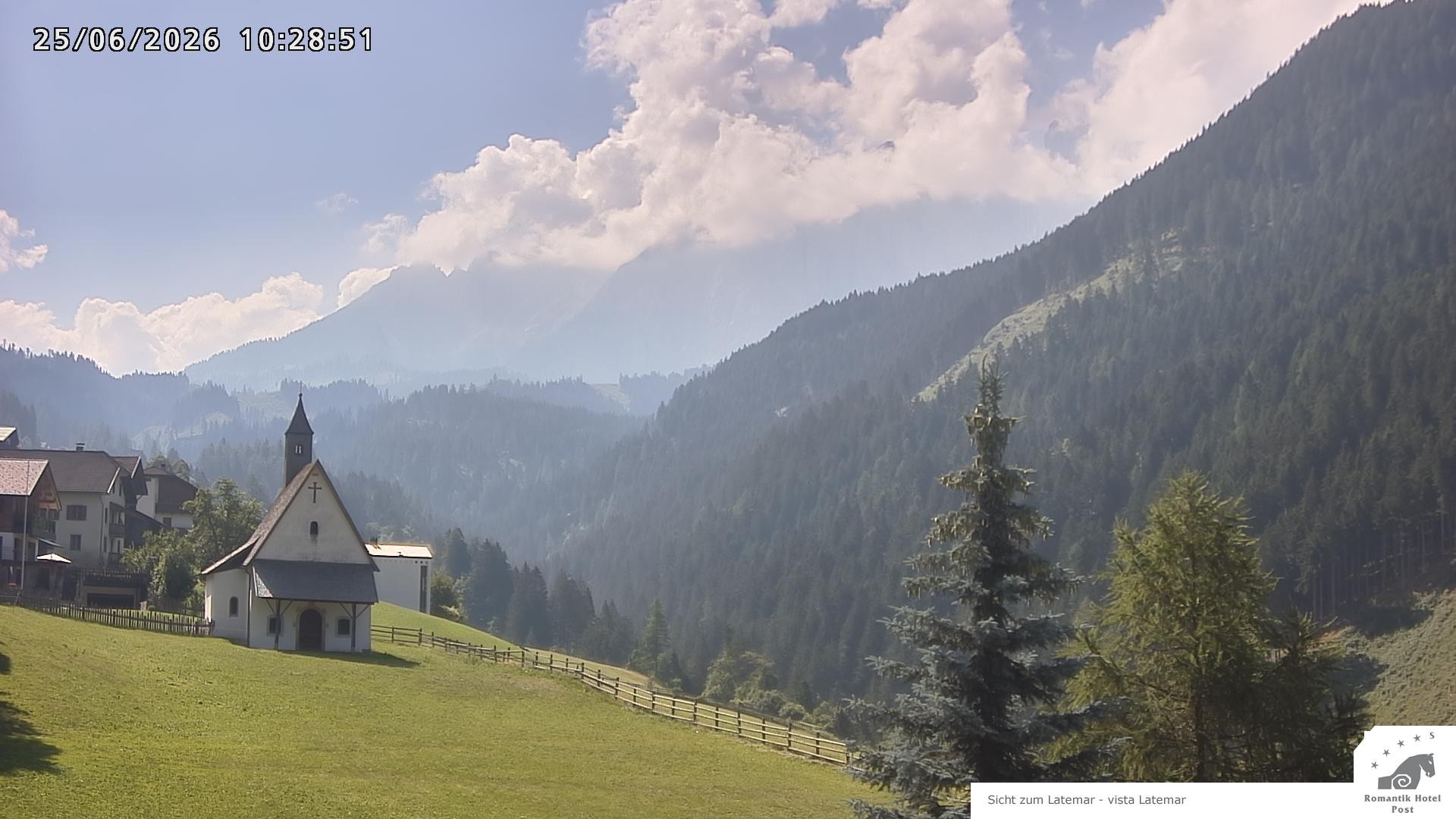 Archived image Webcam Welschnofen: Hotel Post