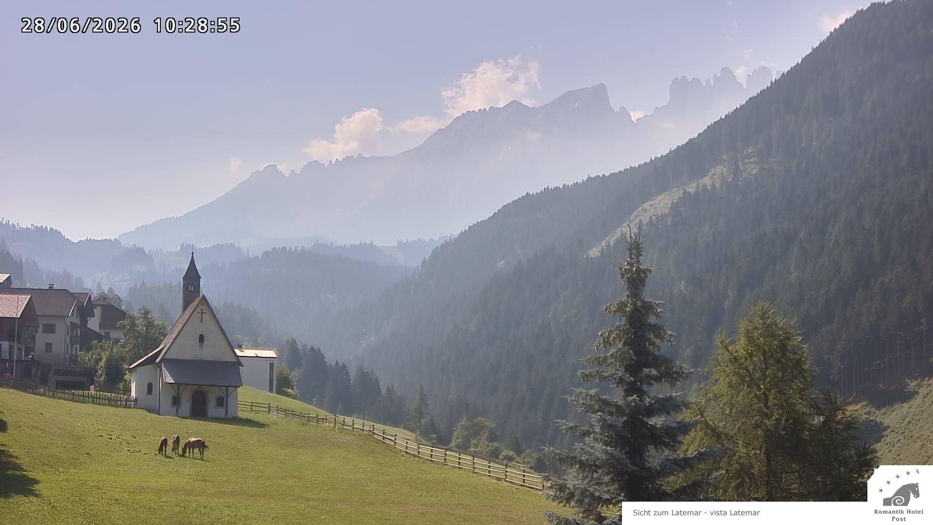 Archived image Webcam Welschnofen: Hotel Post
