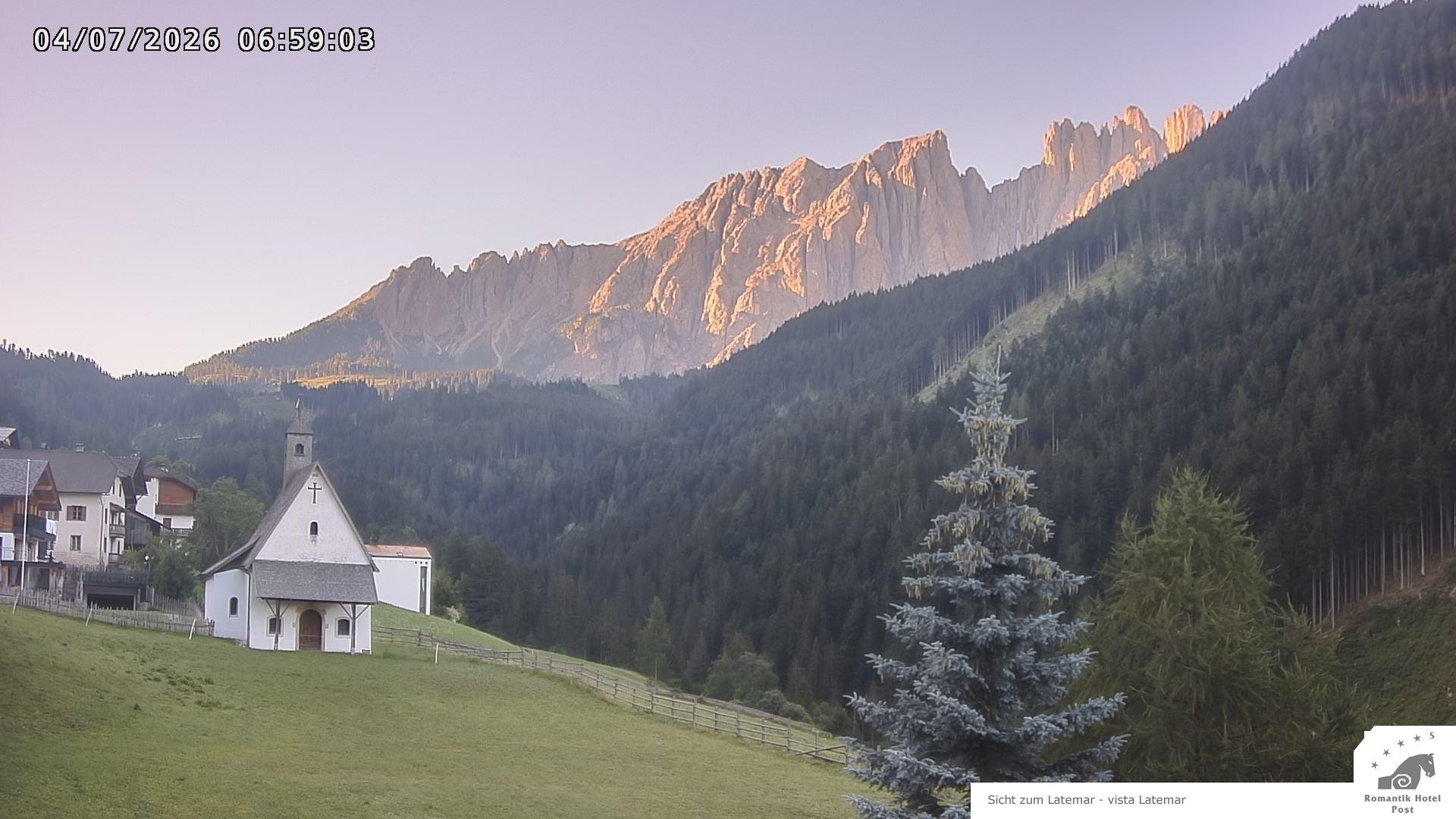 Archived image Webcam Welschnofen: Hotel Post
