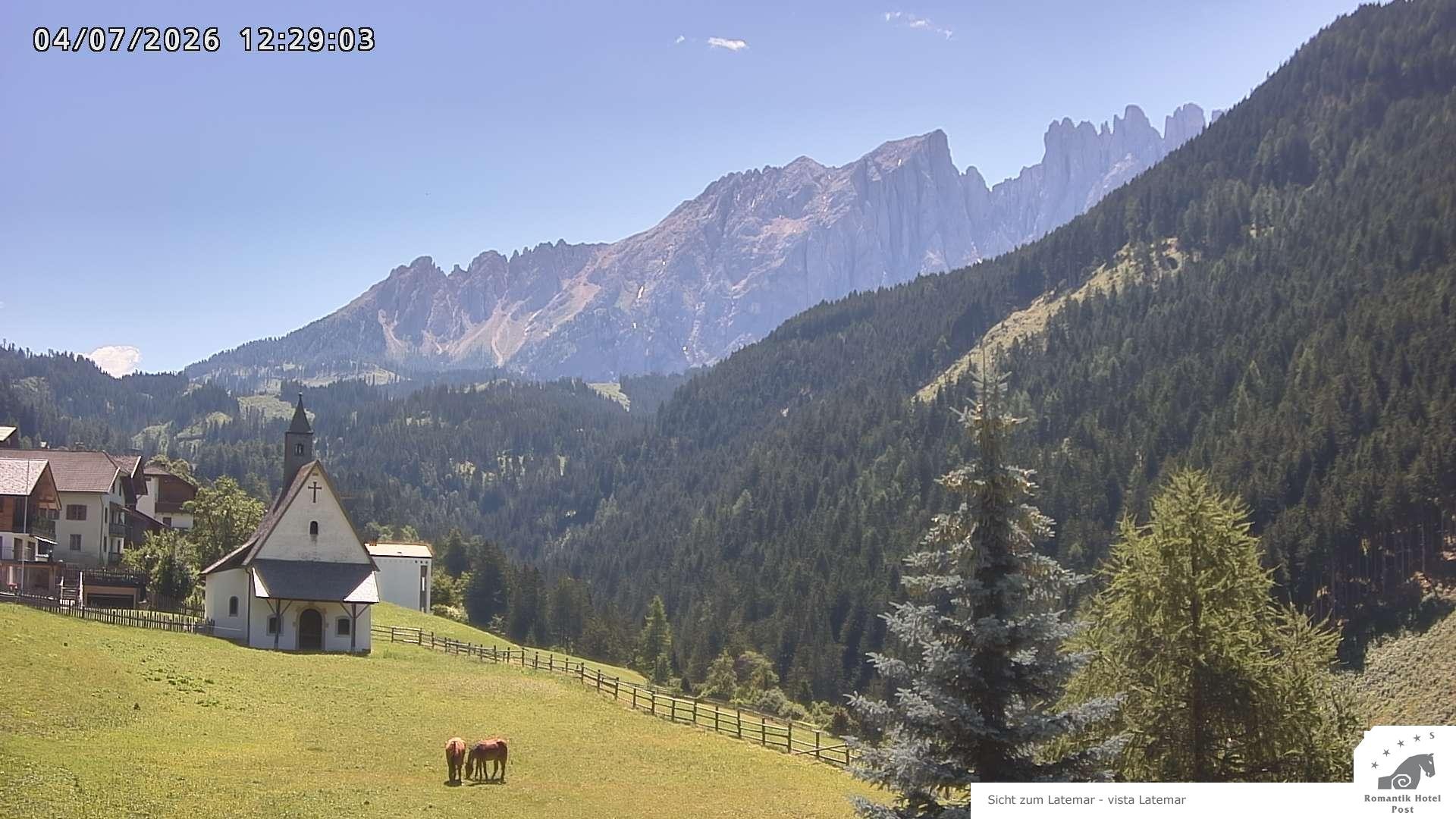 Archived image Webcam Welschnofen: Hotel Post
