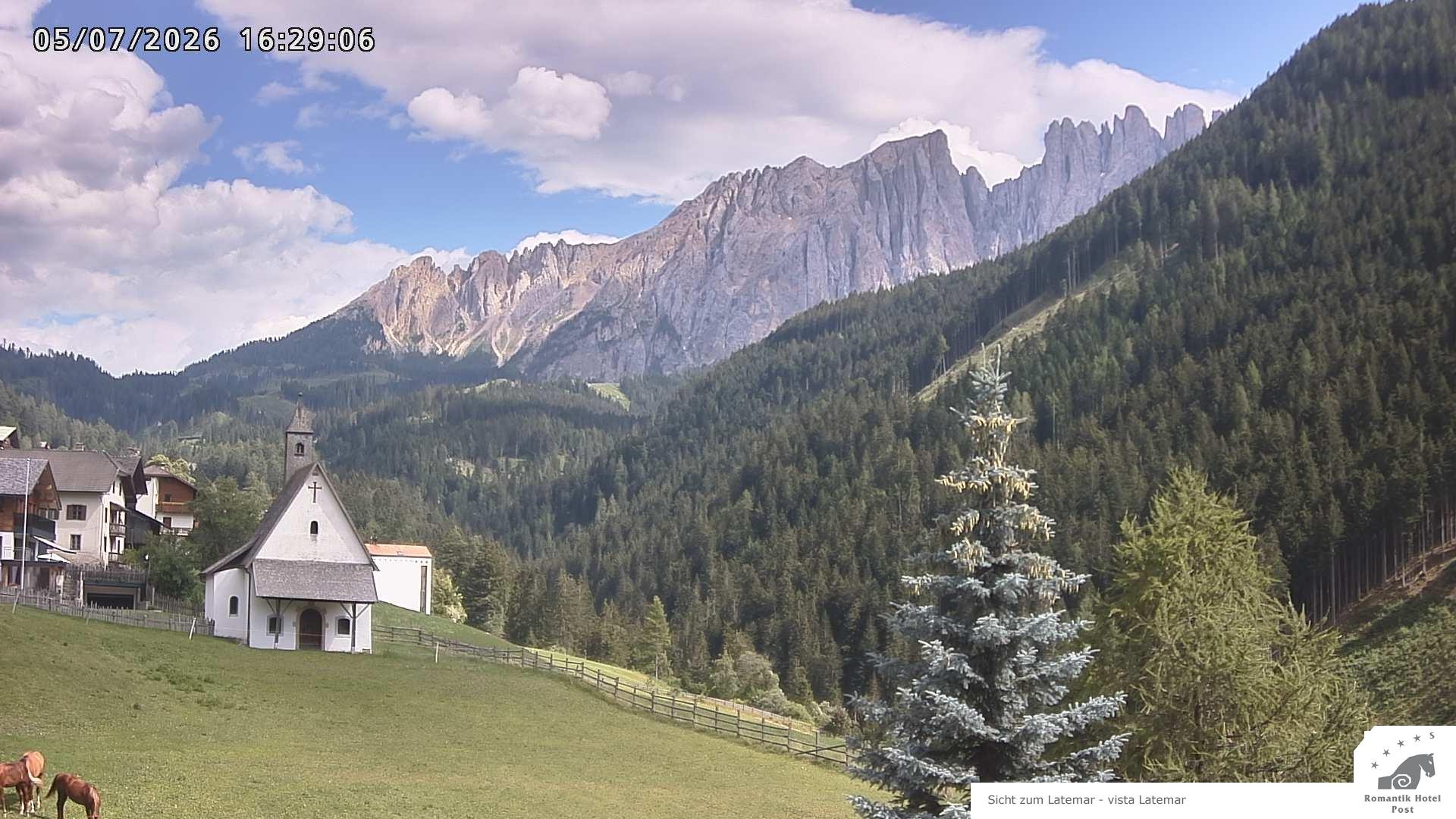 Archived image Webcam Welschnofen: Hotel Post